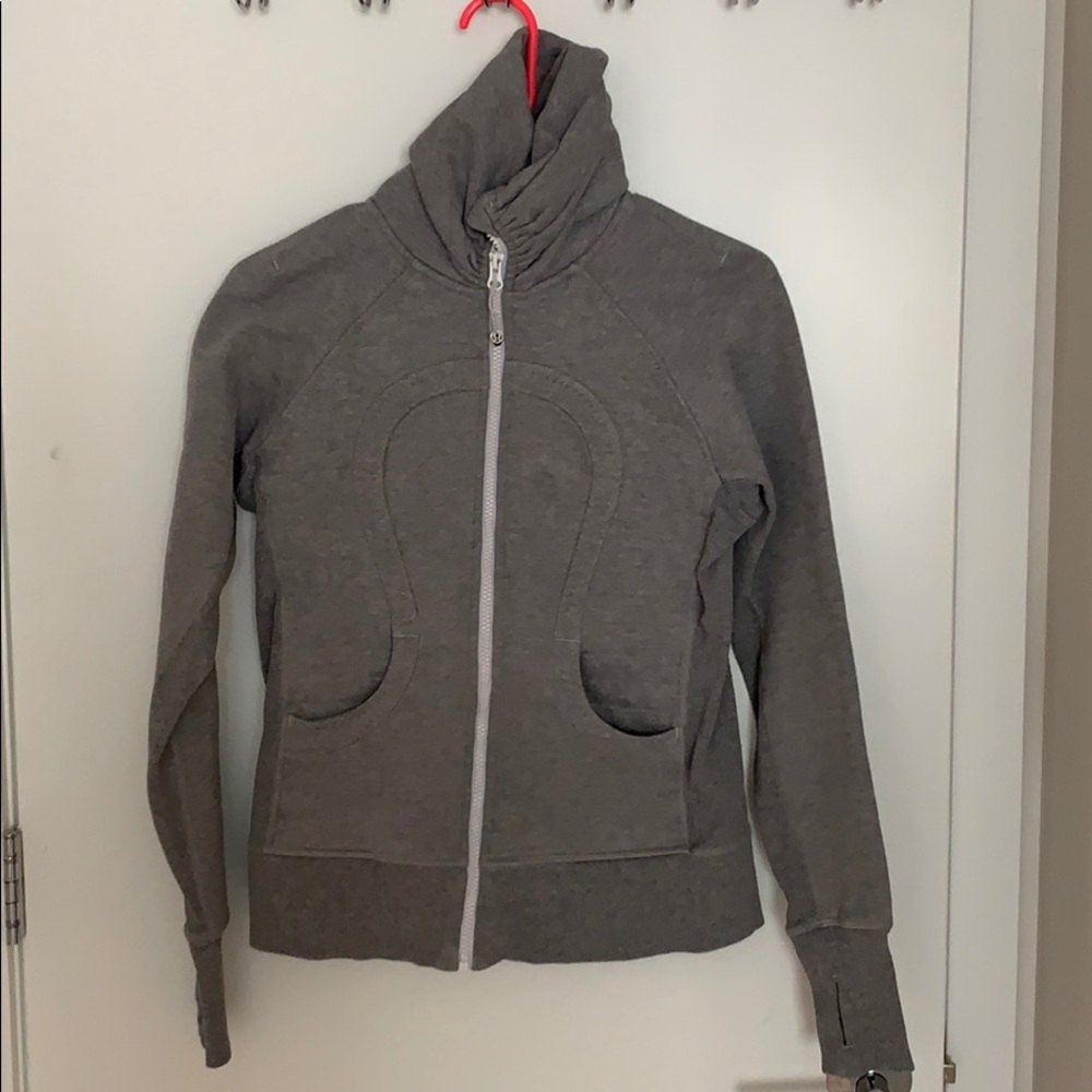 Iululemon cowl neck zip up